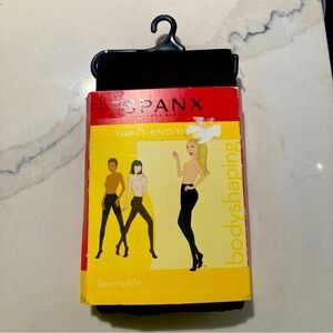 SPANX Size A Reversible Tights in Black Bittersweet NEW Dead Stock